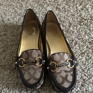 Coach Signature Brown and Black Loafers